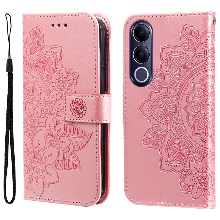 Seven-petal Flowers Embossing Leather Phone Case, For vivo Y600 Pro 5G, For vivo Y21 5G 2026 / vivo Y05 4G, For vivo V70 FE 5G, For vivo S50 5G / V70 5G, For vivo Y500 Pro 5G, For vivo X300 Pro, For vivo X300, For vivo V60 Lite 4G / 5G                 ...