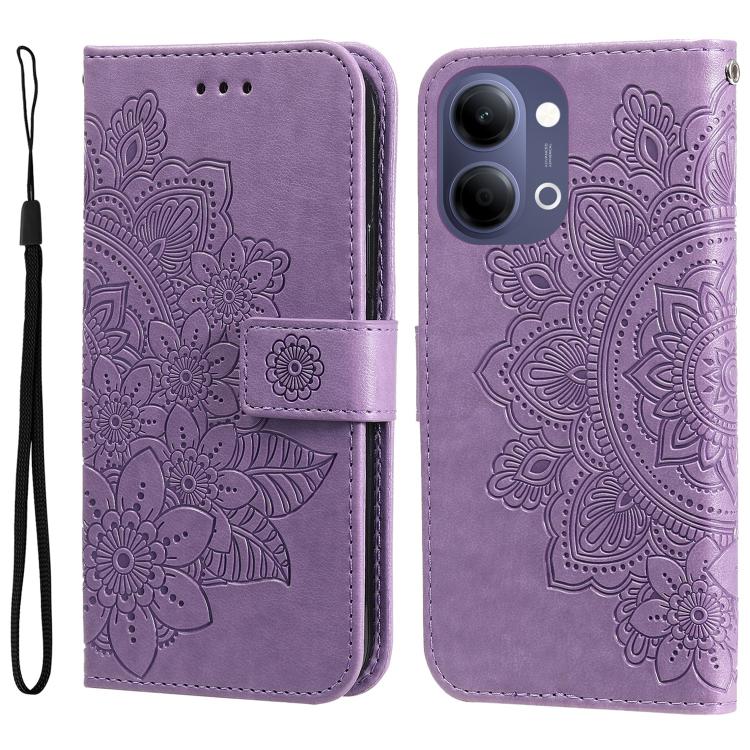 Seven-petal Flowers Embossing Leather Phone Case, For vivo Y600 Pro 5G, For vivo Y21 5G 2026 / vivo Y05 4G, For vivo V70 FE 5G, For vivo S50 5G / V70 5G, For vivo Y500 Pro 5G, For vivo X300 Pro, For vivo X300, For vivo V60 Lite 4G / 5G                 ...