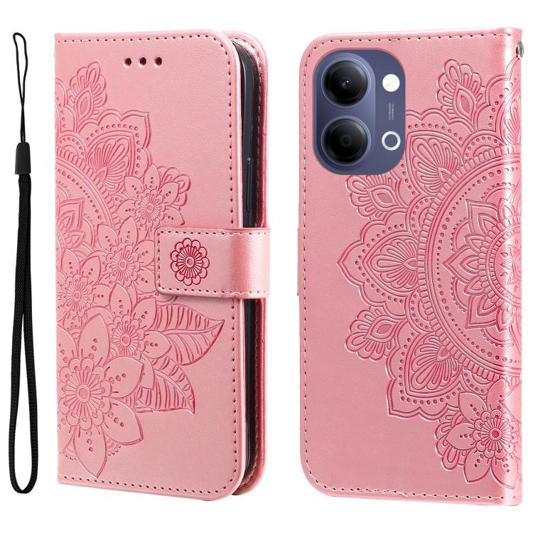 Seven-petal Flowers Embossing Leather Phone Case, For vivo Y600 Pro 5G, For vivo Y21 5G 2026 / vivo Y05 4G, For vivo V70 FE 5G, For vivo S50 5G / V70 5G, For vivo Y500 Pro 5G, For vivo X300 Pro, For vivo X300, For vivo V60 Lite 4G / 5G                 ...