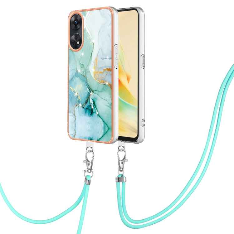 Electroplating Marble Dual-side IMD Phone Case with Lanyard, For OPPO Reno10 Pro 5G Global, For OPPO A78 4G, For OPPO Reno8 T 4G, For OPPO A78 / A58, For OPPO A98, For OPPO A57 4G/A77 5G Taiwan/K10 5G Global, For OPPO A79 5G Global