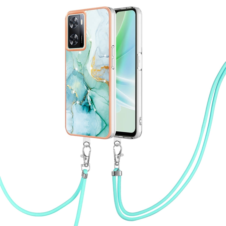 Electroplating Marble Dual-side IMD Phone Case with Lanyard, For OPPO Reno10 Pro 5G Global, For OPPO A78 4G, For OPPO Reno8 T 4G, For OPPO A78 / A58, For OPPO A98, For OPPO A57 4G/A77 5G Taiwan/K10 5G Global, For OPPO A79 5G Global