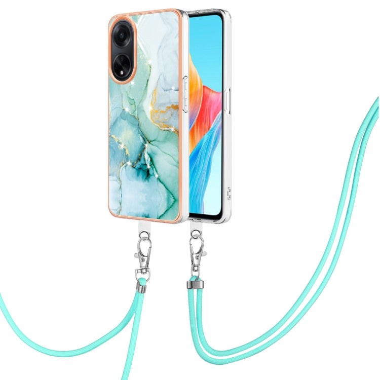 Electroplating Marble Dual-side IMD Phone Case with Lanyard, For OPPO Reno10 Pro 5G Global, For OPPO A78 4G, For OPPO Reno8 T 4G, For OPPO A78 / A58, For OPPO A98, For OPPO A57 4G/A77 5G Taiwan/K10 5G Global, For OPPO A79 5G Global