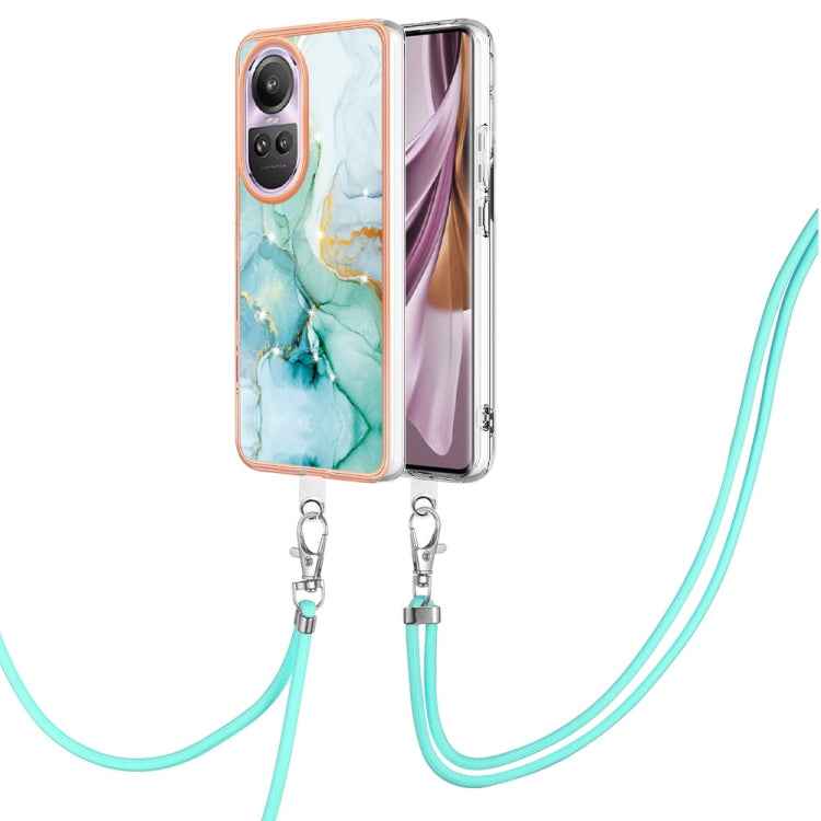 Electroplating Marble Dual-side IMD Phone Case with Lanyard, For OPPO Reno10 Pro 5G Global, For OPPO A78 4G, For OPPO Reno8 T 4G, For OPPO A78 / A58, For OPPO A98, For OPPO A57 4G/A77 5G Taiwan/K10 5G Global, For OPPO A79 5G Global