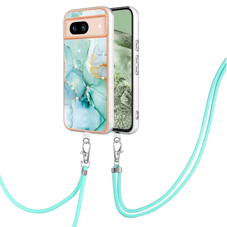 Electroplating Marble Dual-side IMD Phone Case with Lanyard, For Google Pixel 9 Pro XL, For Google Pixel 9 / 9 Pro, For Google Pixel 8a, For Google Pixel 8 Pro, For Google Pixel 8, For Google Pixel 7a, For Google Pixel 6a