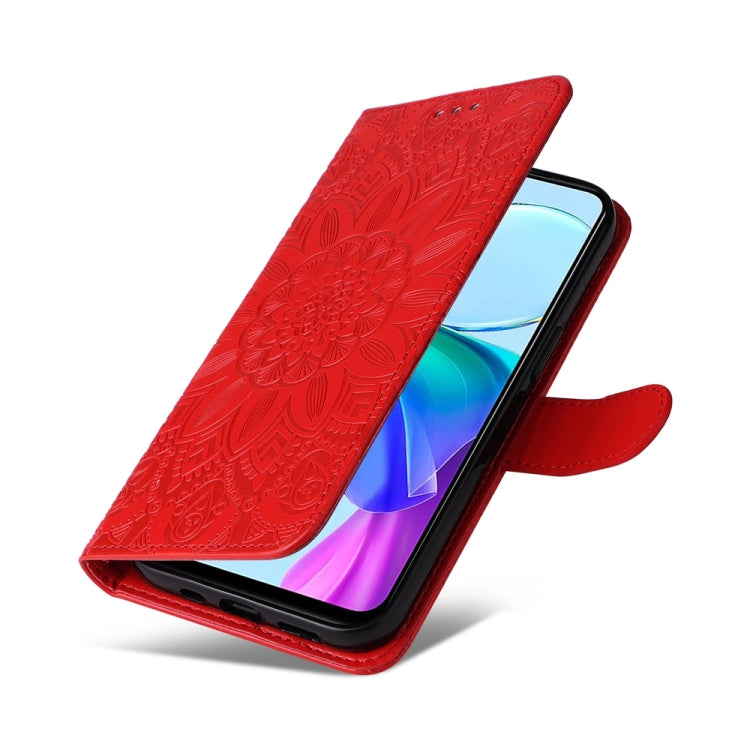 Embossed Sunflower Leather Phone Case, For vivo Y03 4G, For vivo Y200 / V29e Global, For vivo Y17s, For vivo Y36 4G / 5G Foreign, For vivo Y78 5G Foreign