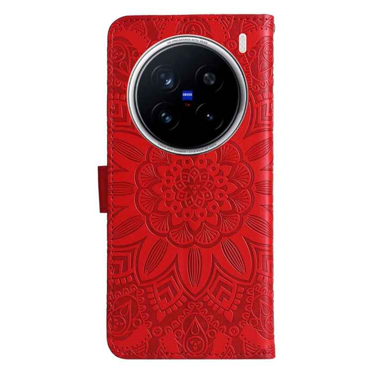 Embossed Sunflower Leather Phone Case, For vivo X200 Pro, For vivo V40 Lite 4G / 5G IDN, For vivo Y300 Pro, For vivo Y38 5G / T3x 5G Global, For vivo Y100 IDN / Y200e 5G Global, For vivo Y03 4G, For vivo Y200 / V29e Global, For vivo Y17s               ...