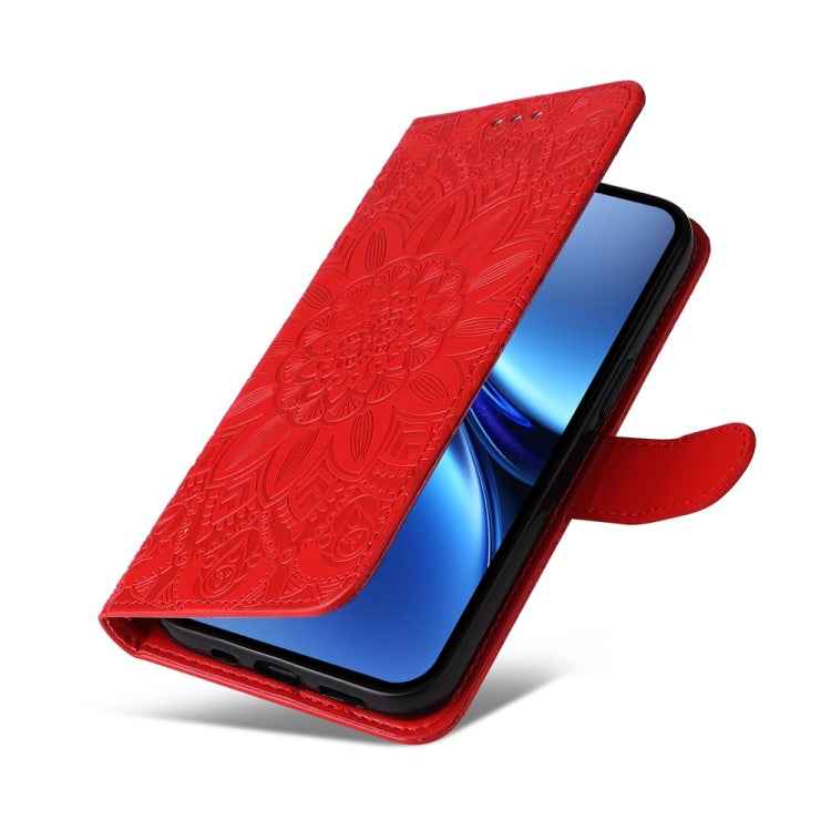 Embossed Sunflower Leather Phone Case, For vivo X200 Pro, For vivo V40 Lite 4G / 5G IDN, For vivo Y300 Pro, For vivo Y38 5G / T3x 5G Global, For vivo Y100 IDN / Y200e 5G Global, For vivo Y03 4G, For vivo Y200 / V29e Global, For vivo Y17s               ...