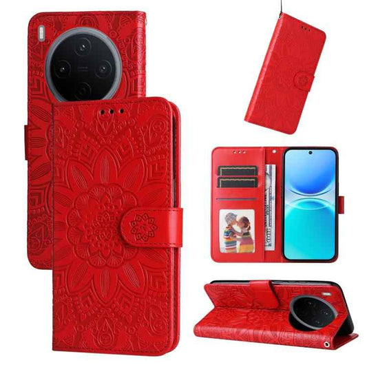 Embossed Sunflower Leather Phone Case, For vivo Y500 Pro 5G, For vivo X300 Pro, For vivo X300, For vivo V60 Lite 4G / 5G, For vivo Y31 5G 2025, For vivo Y400 5G, For vivo V60 5G Global, For vivo Y400 Pro 5G / V40e / iQOO Z9s, For vivo V50 Lite 4G / 5G