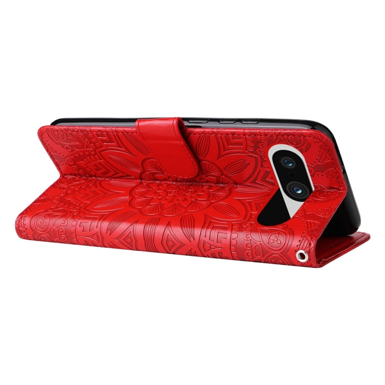 Embossed Sunflower Leather Phone Case, For Google Pixel 8, For Google Pixel 7a, For Google Pixel 7 Pro, For Google Pixel 7