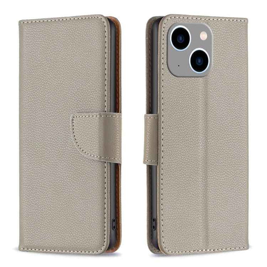 Litchi Texture Pure Color Flip Leather Phone Case, For iPhone 15 Plus, For iPhone 15
