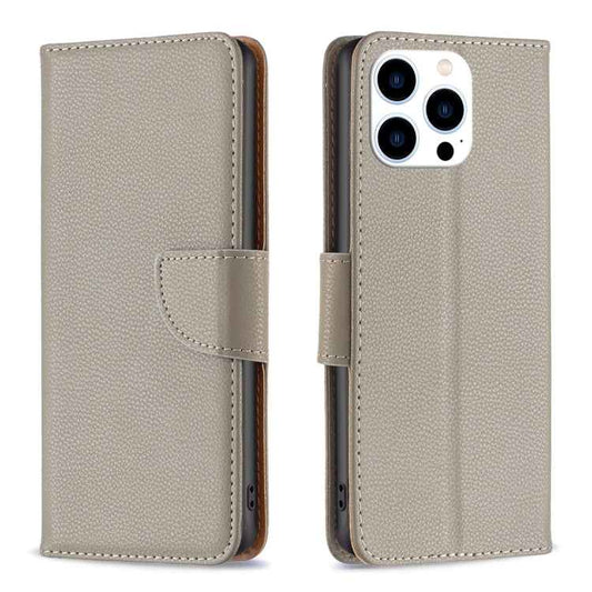 Litchi Texture Pure Color Flip Leather Phone Case, For iPhone 16 Pro Max, For iPhone 16 Pro, For iPhone 16 Plus, For iPhone 16, For iPhone 15 Pro Max, For iPhone 15 Pro