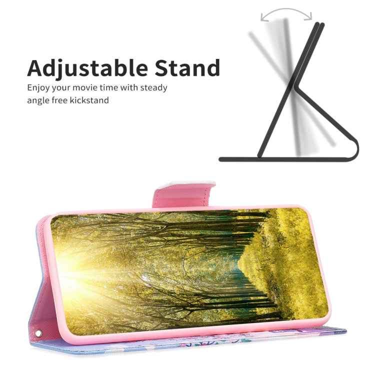 Colored Drawing Pattern Flip Leather Phone Case