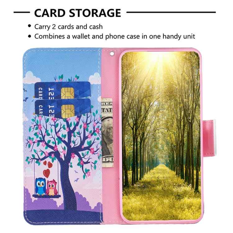 Colored Drawing Pattern Flip Leather Phone Case
