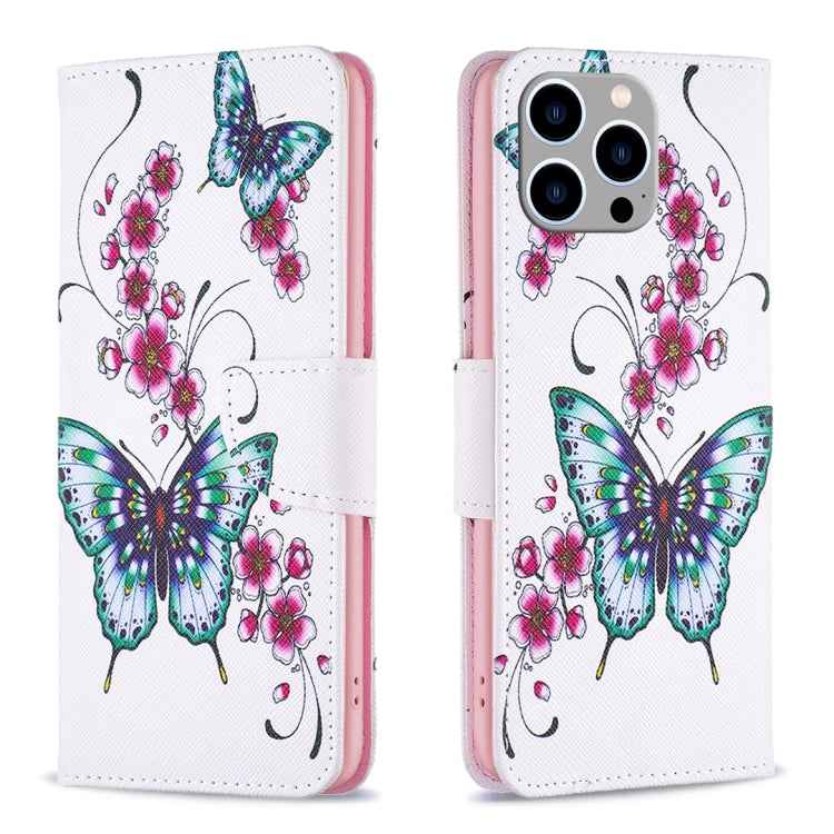 Colored Drawing Pattern Flip Leather Phone Case