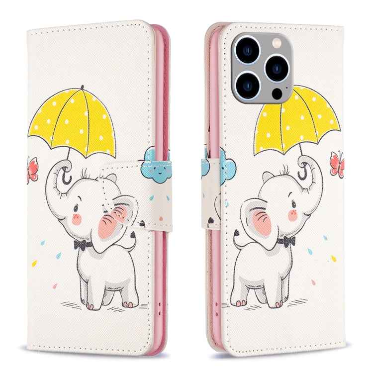 Colored Drawing Pattern Flip Leather Phone Case