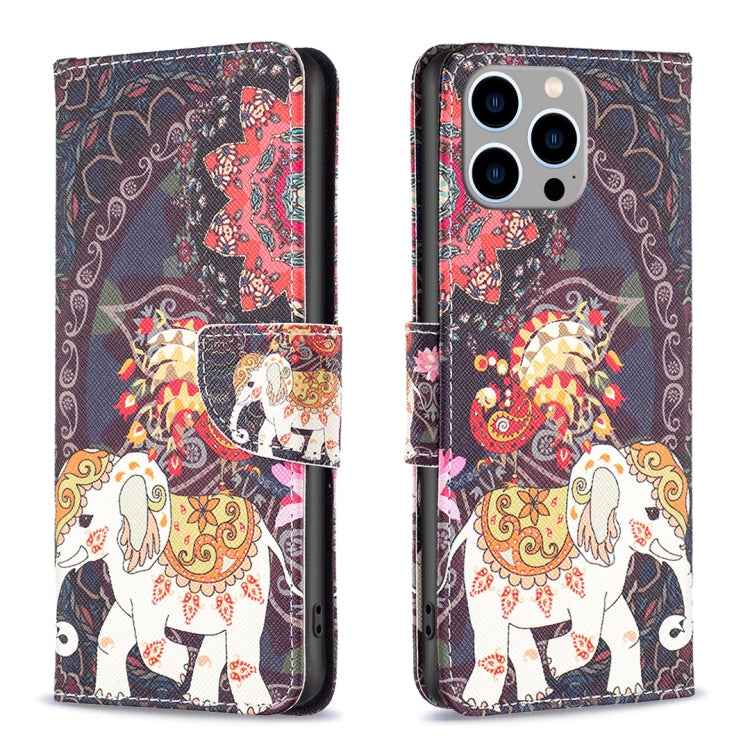 Colored Drawing Pattern Flip Leather Phone Case