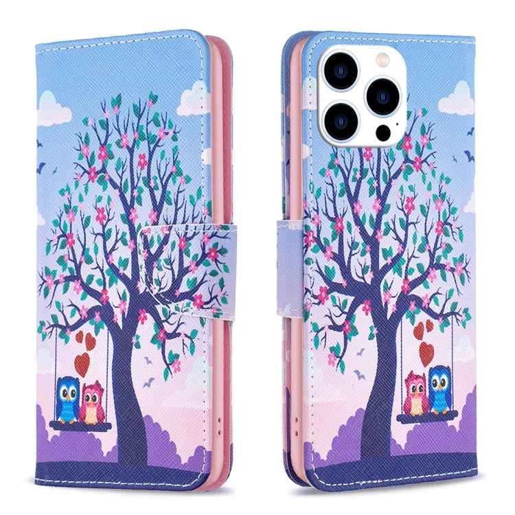 Colored Drawing Pattern Flip Leather Phone Case