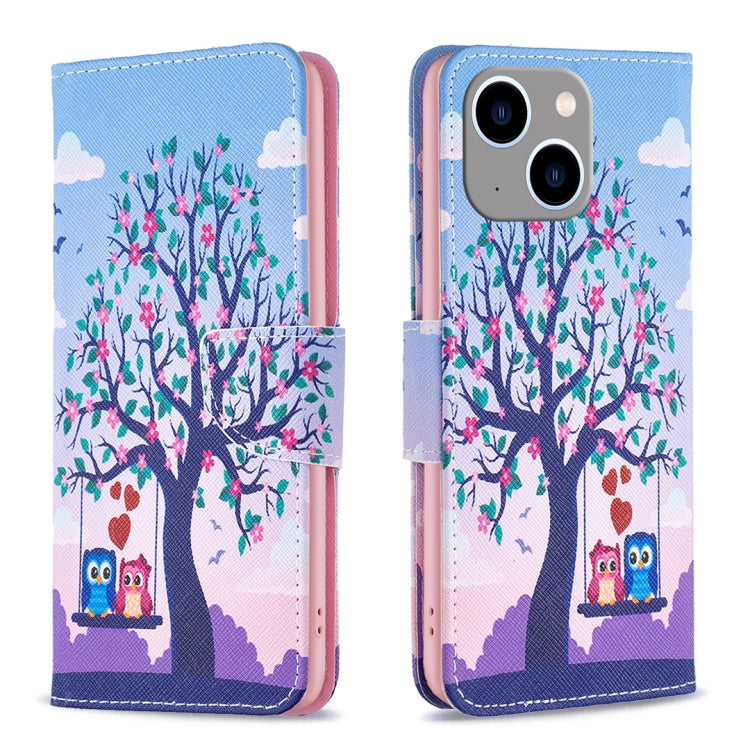 Colored Drawing Pattern Flip Leather Phone Case