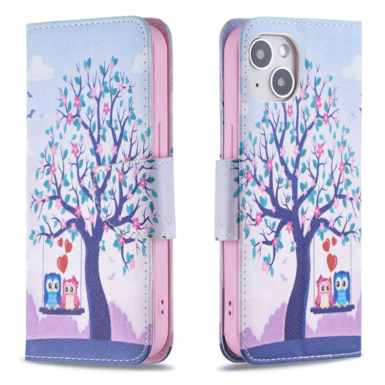 Colored Drawing Pattern Flip Leather Phone Case