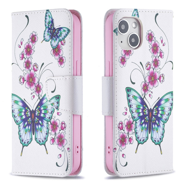 Colored Drawing Pattern Flip Leather Phone Case