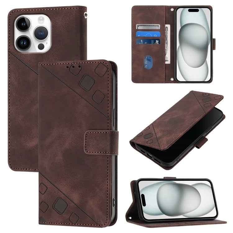Skin-feel Embossed Leather Phone Case, For iPhone 17 Pro Max, For iPhone 17 Pro, For iPhone 17, For iPhone Air, For iPhone SE 2024, For iPhone 16 Pro Max, For iPhone 16 Pro, For iPhone 16 Plus