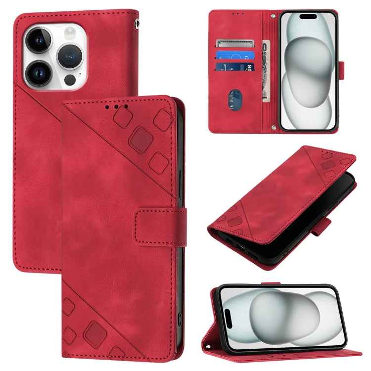Skin-feel Embossed Leather Phone Case, For iPhone 17 Pro Max, For iPhone 17 Pro, For iPhone 17, For iPhone Air, For iPhone SE 2024, For iPhone 16 Pro Max, For iPhone 16 Pro, For iPhone 16 Plus