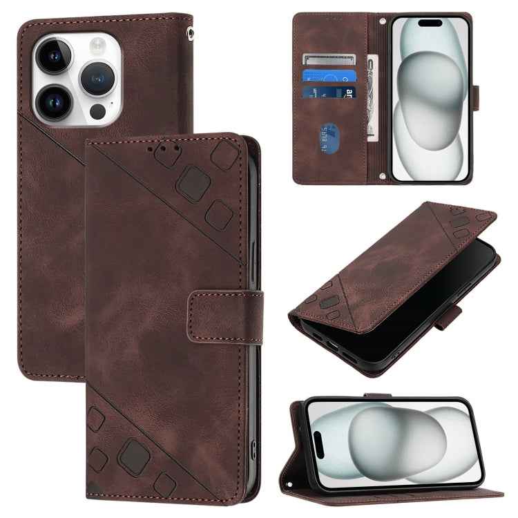 Skin-feel Embossed Leather Phone Case, For iPhone 17 Pro Max, For iPhone 17 Pro, For iPhone 17, For iPhone Air, For iPhone SE 2024, For iPhone 16 Pro Max, For iPhone 16 Pro, For iPhone 16 Plus