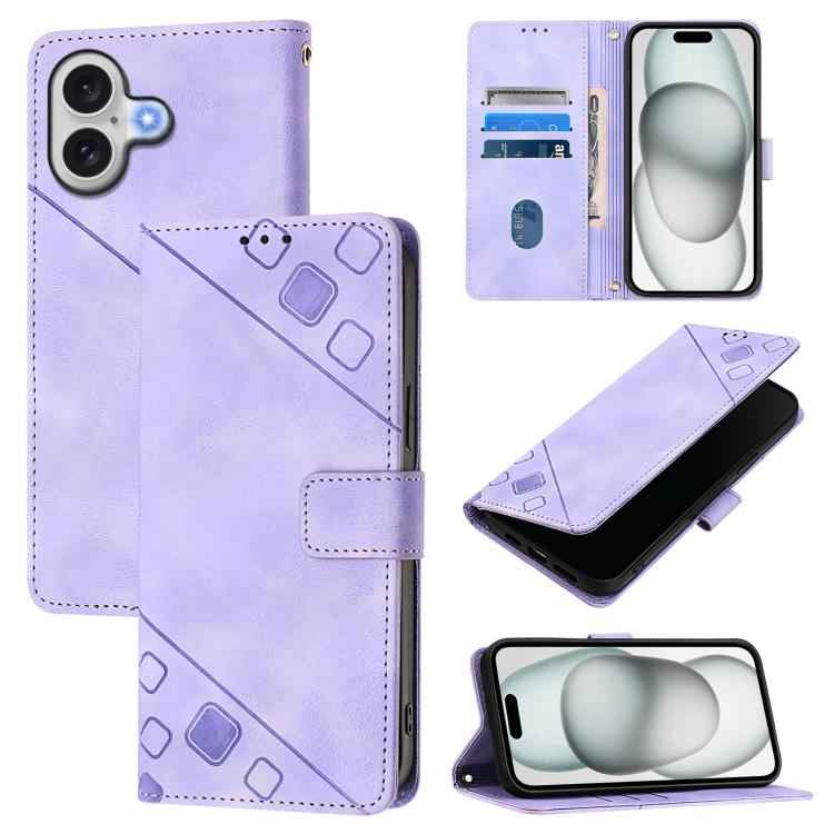 Skin-feel Embossed Leather Phone Case, For iPhone 17 Pro Max, For iPhone 17 Pro, For iPhone 17, For iPhone Air, For iPhone SE 2024, For iPhone 16 Pro Max, For iPhone 16 Pro, For iPhone 16 Plus