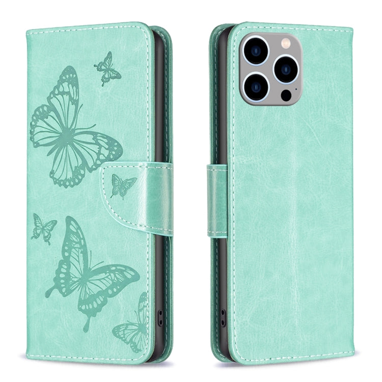 Embossing Two Butterflies Pattern Leather Phone Case, For iPhone 16 Pro Max, For iPhone 16 Pro, For iPhone 16 Plus, For iPhone 16, For iPhone 15 Pro Max, For iPhone 15 Pro, For iPhone 15 Plus, For iPhone 15