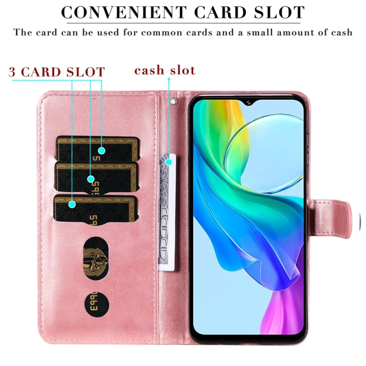 Fashion Calf Texture Zipper Leather Phone Case, For vivo Y03 4G, For vivo Y200 / V29e Global, For vivo Y17s, For vivo Y36 4G / 5G Global, For vivo Y78 5G Global