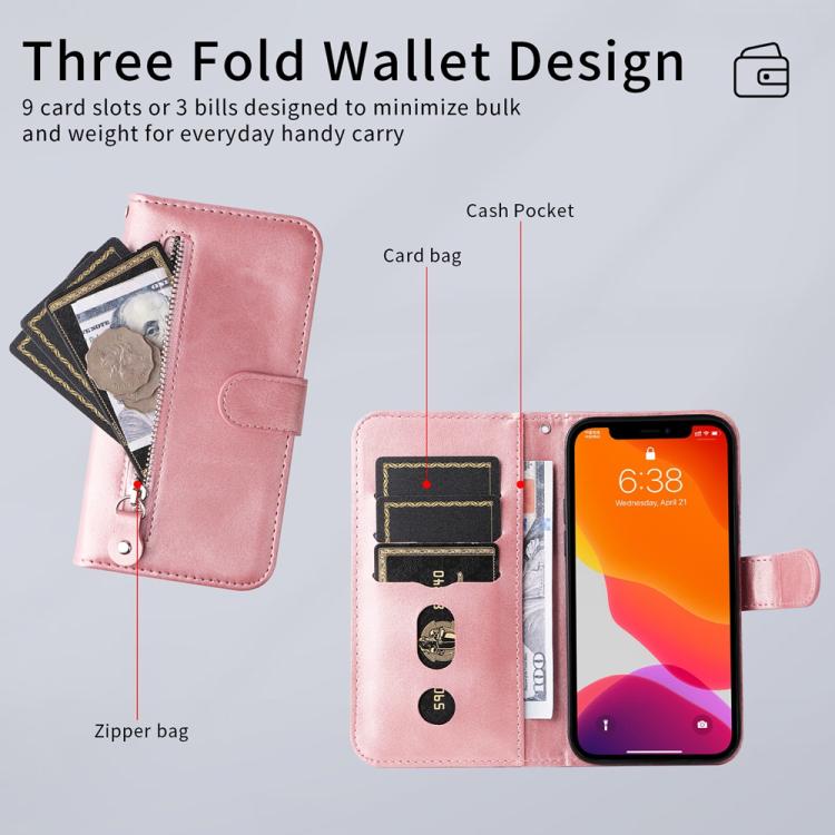 Fashion Calf Texture Zipper Leather Phone Case, For vivo S20 Pro, For vivo Y19s, For vivo X200, For vivo X200 Pro mini, For vivo X200 Pro, For vivo V40 Lite 4G / 5G IDN, For vivo Y300 Pro, For vivo Y38 5G / T3x 5G Global                                ...