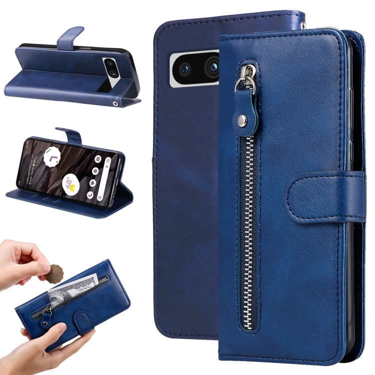 Fashion Calf Texture Zipper Leather Phone Case, For Google Pixel 8, For Google Pixel 7a, For Google Pixel 7 Pro, For Google Pixel 7