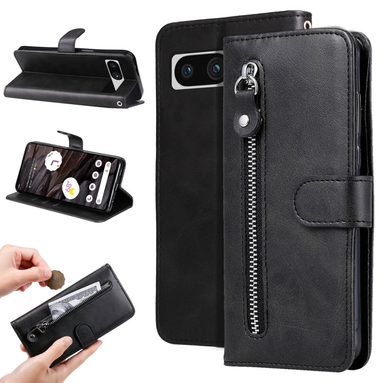 Fashion Calf Texture Zipper Leather Phone Case, For Google Pixel 8, For Google Pixel 7a, For Google Pixel 7 Pro, For Google Pixel 7