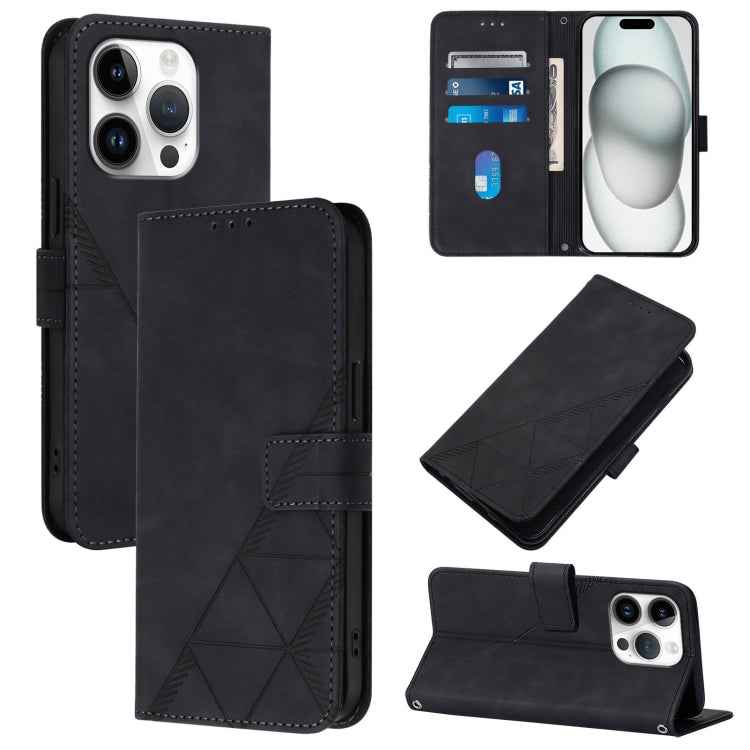 Crossbody 3D Embossed Flip Leather Phone Case, For iPhone 16e / 17e, For iPhone 17 Pro Max, For iPhone 17 Pro, For iPhone 17, For iPhone Air, For iPhone 16 Pro Max, For iPhone 16 Pro, For iPhone 16 Plus