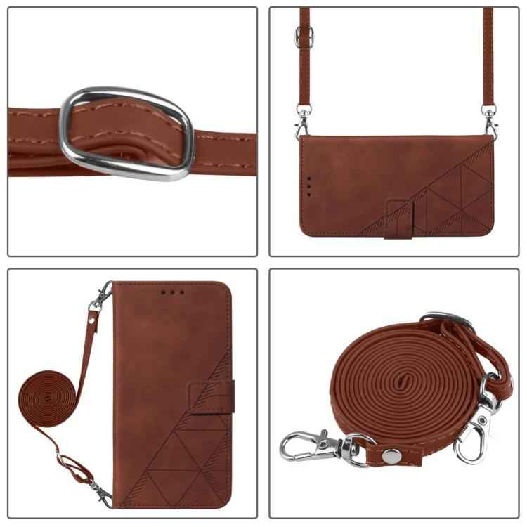 Crossbody 3D Embossed Flip Leather Phone Case, For iPhone 16e / 17e, For iPhone 17 Pro Max, For iPhone 17 Pro, For iPhone 17, For iPhone Air, For iPhone 16 Pro Max, For iPhone 16 Pro, For iPhone 16 Plus