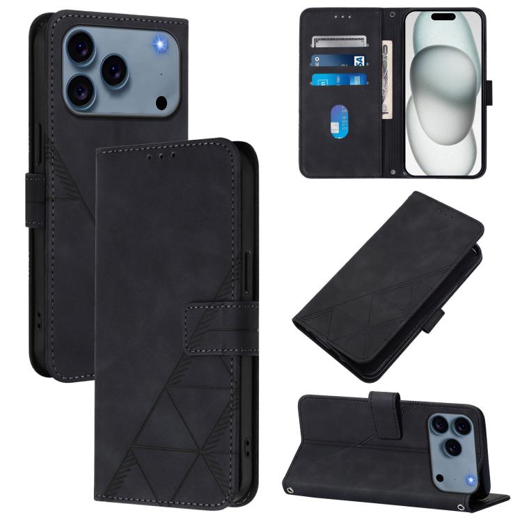 Crossbody 3D Embossed Flip Leather Phone Case, For iPhone 18 Pro / 17 Pro, For iPhone 18 Pro Max / 17 Pro Max, For iPhone 16e / 17e, For iPhone 17, For iPhone Air, For iPhone 16 Pro Max, For iPhone 16 Pro, For iPhone 16 Plus