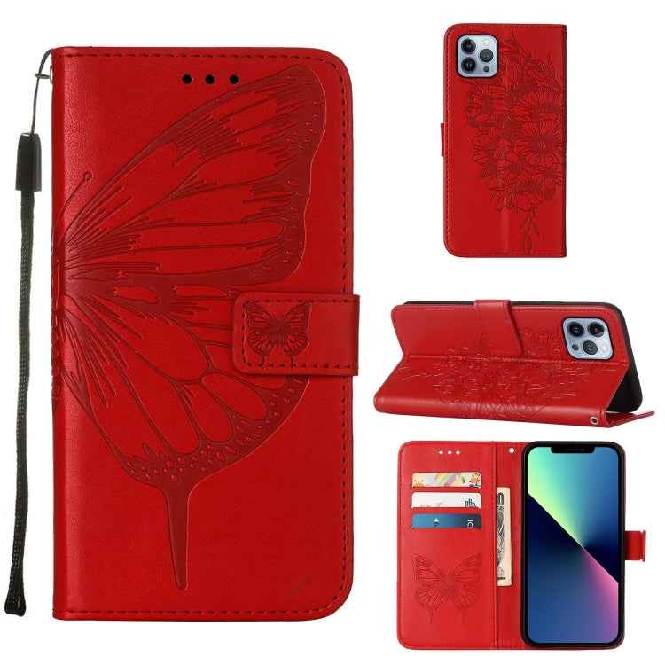 Embossed Butterfly Leather Phone Case, For iPhone 16 Pro, For iPhone 16 Plus, For iPhone 16, For iPhone 15 Pro Max, For iPhone 15 Pro, For iPhone 15 Plus