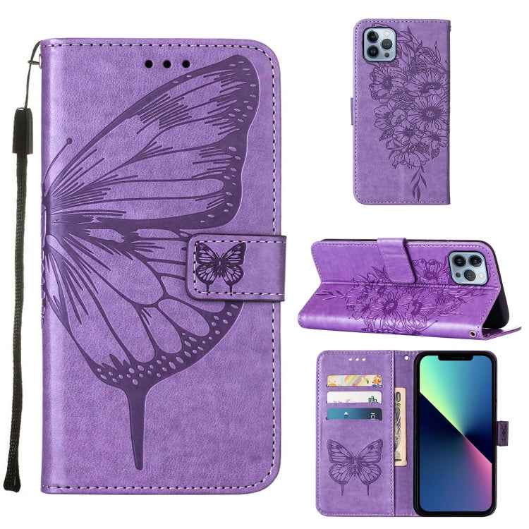 Embossed Butterfly Leather Phone Case, For iPhone 16 Pro, For iPhone 16 Plus, For iPhone 16, For iPhone 15 Pro Max, For iPhone 15 Pro, For iPhone 15 Plus