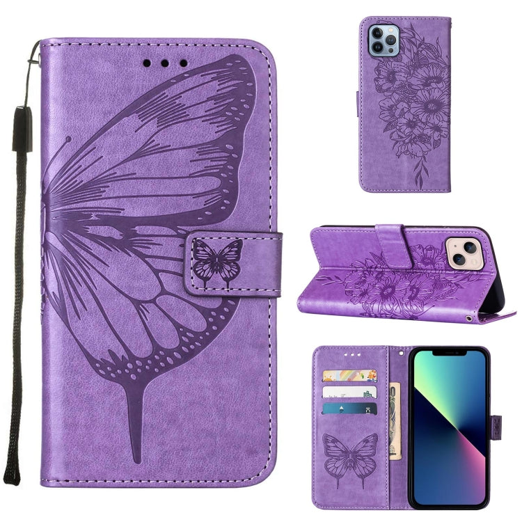 Embossed Butterfly Leather Phone Case, For iPhone 16 Pro, For iPhone 16 Plus, For iPhone 16, For iPhone 15 Pro Max, For iPhone 15 Pro, For iPhone 15 Plus