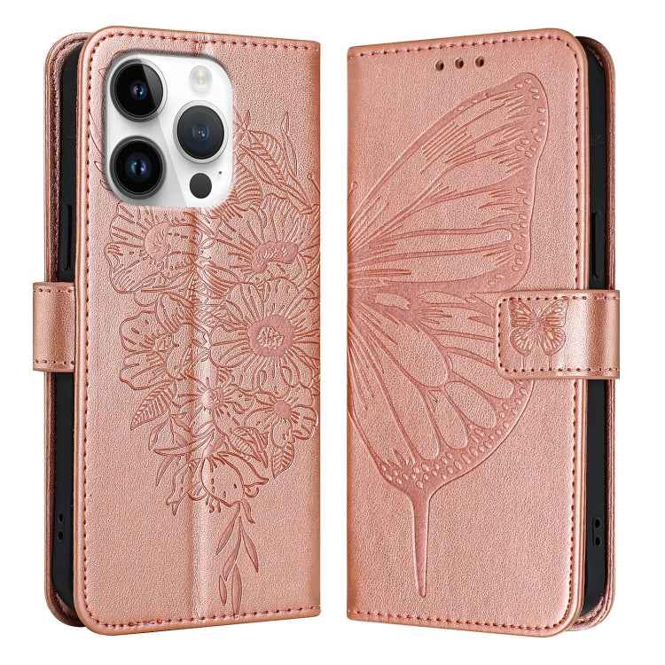 Embossed Butterfly Leather Phone Case, For iPhone 16 Pro, For iPhone 16 Plus, For iPhone 16, For iPhone 15 Pro Max, For iPhone 15 Pro, For iPhone 15 Plus