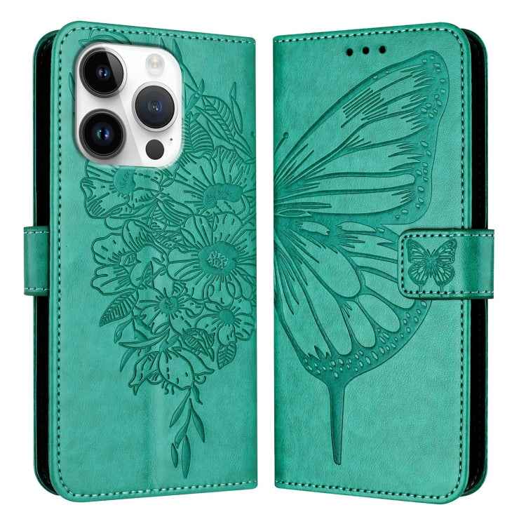 Embossed Butterfly Leather Phone Case, For iPhone 16 Pro, For iPhone 16 Plus, For iPhone 16, For iPhone 15 Pro Max, For iPhone 15 Pro, For iPhone 15 Plus