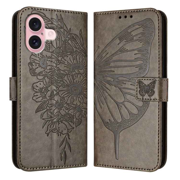 Embossed Butterfly Leather Phone Case, For iPhone 16 Pro, For iPhone 16 Plus, For iPhone 16, For iPhone 15 Pro Max, For iPhone 15 Pro, For iPhone 15 Plus