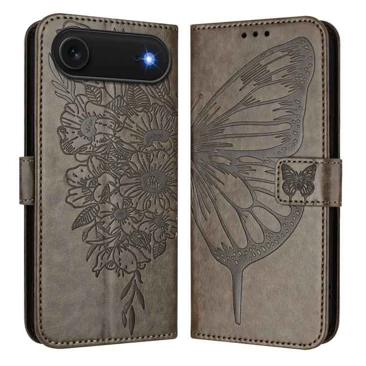 Embossed Butterfly Leather Phone Case, For iPhone 17e / 16e, For iPhone 17 Pro Max, For iPhone 17 Pro, For iPhone 17, For iPhone Air, For iPhone 16 Pro Max