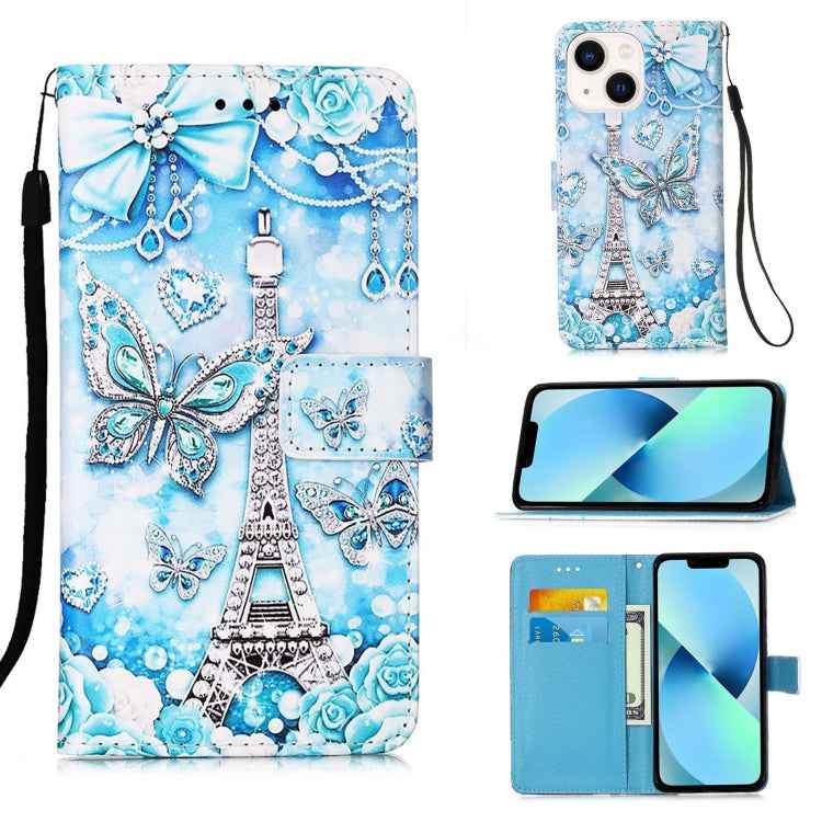 Colored Drawing Pattern Plain Weave Leather Phone Case