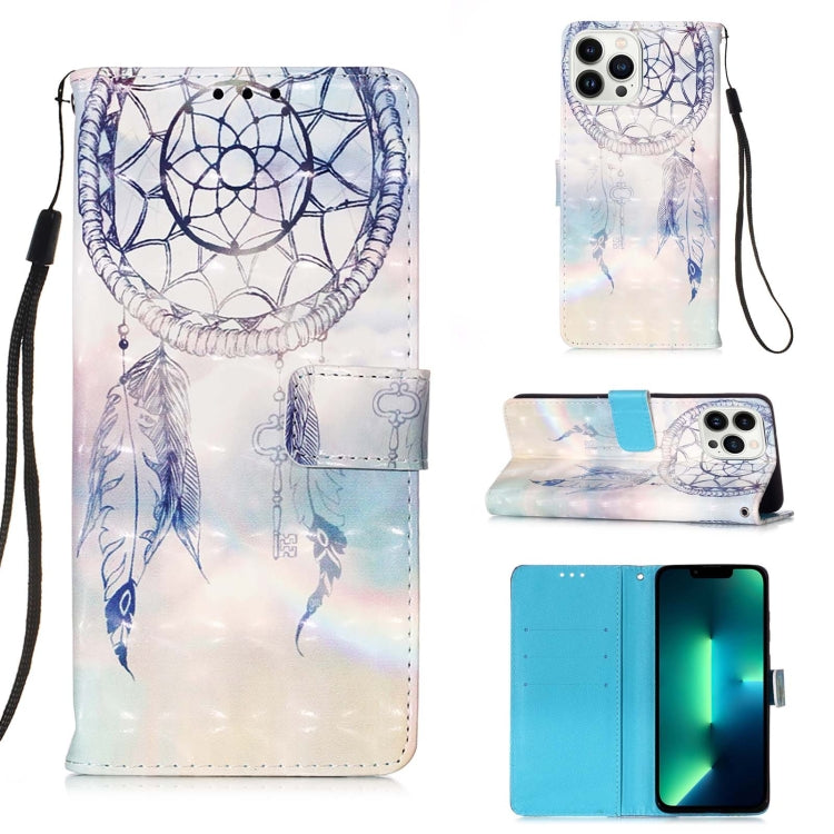 3D Painting Horizontal Flip Leather Phone Case, For iPhone 16 Pro, For iPhone 16 Plus, For iPhone 16, For iPhone 15 Pro Max, For iPhone 15 Pro, For iPhone 15 Plus