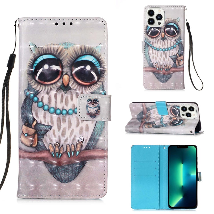 3D Painting Horizontal Flip Leather Phone Case, For iPhone 16 Pro, For iPhone 16 Plus, For iPhone 16, For iPhone 15 Pro Max, For iPhone 15 Pro, For iPhone 15 Plus