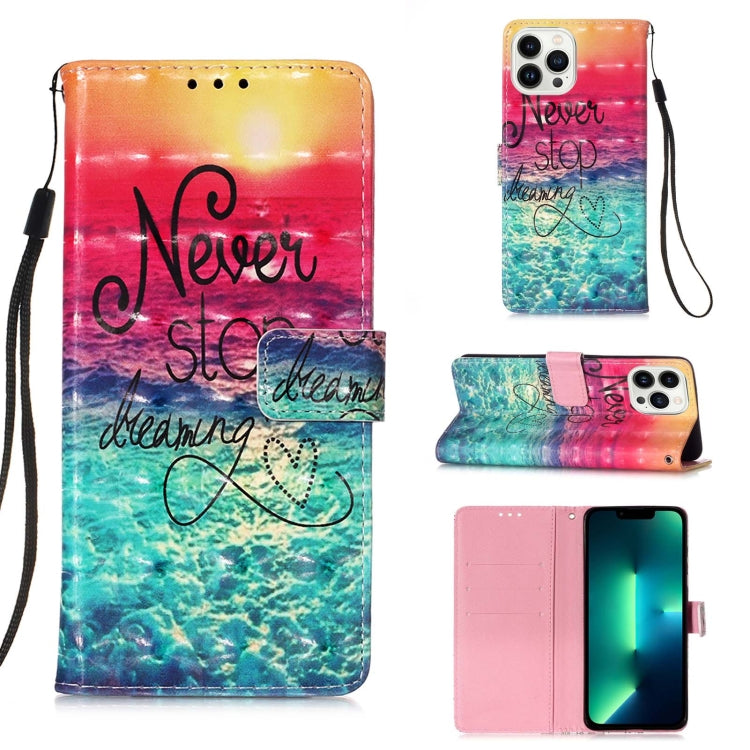 3D Painting Horizontal Flip Leather Phone Case, For iPhone 16 Pro, For iPhone 16 Plus, For iPhone 16, For iPhone 15 Pro Max, For iPhone 15 Pro, For iPhone 15 Plus