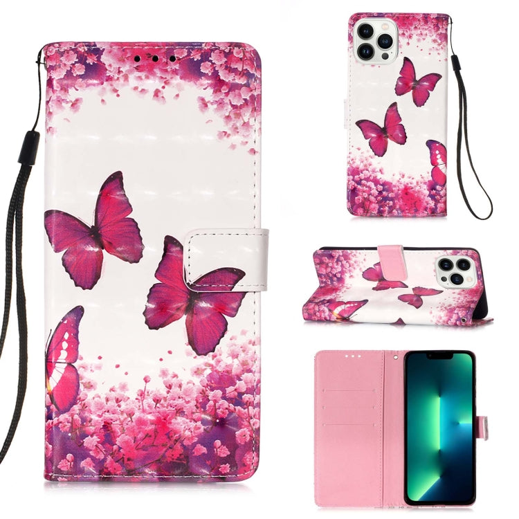 3D Painting Horizontal Flip Leather Phone Case, For iPhone 16 Pro, For iPhone 16 Plus, For iPhone 16, For iPhone 15 Pro Max, For iPhone 15 Pro, For iPhone 15 Plus