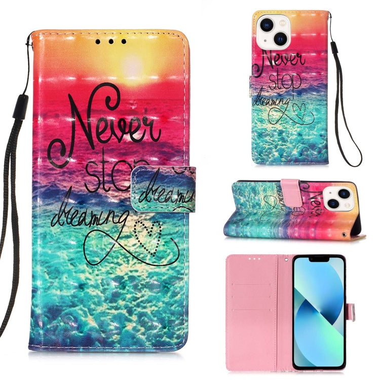 3D Painting Horizontal Flip Leather Phone Case, For iPhone 16 Pro, For iPhone 16 Plus, For iPhone 16, For iPhone 15 Pro Max, For iPhone 15 Pro, For iPhone 15 Plus