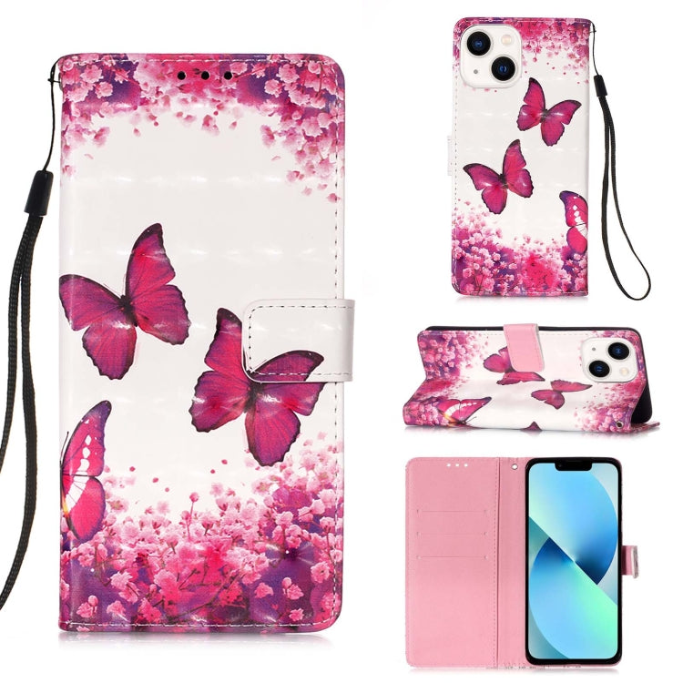 3D Painting Horizontal Flip Leather Phone Case, For iPhone 16 Pro, For iPhone 16 Plus, For iPhone 16, For iPhone 15 Pro Max, For iPhone 15 Pro, For iPhone 15 Plus